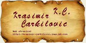 Krasimir Čarkilović vizit kartica